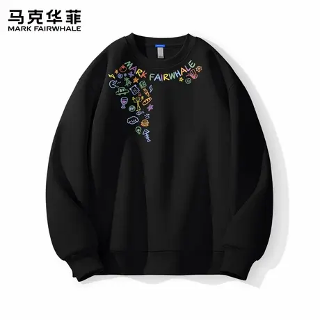 马克华菲男士卫衣秋季2025新款无帽宽松秋装衣服男美式上衣男款X图片