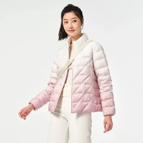 【官方奥莱】坦博尔羽绒服女轻薄短款立领渐变冬保暖时尚羽绒外套图片