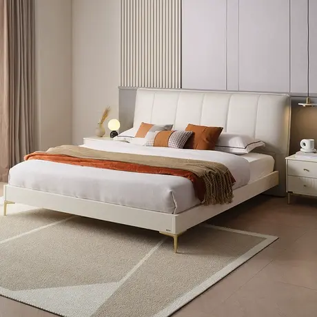 全友家居现代简约储物收纳高箱板式床次卧小户型省空间1米5单人床商品大图