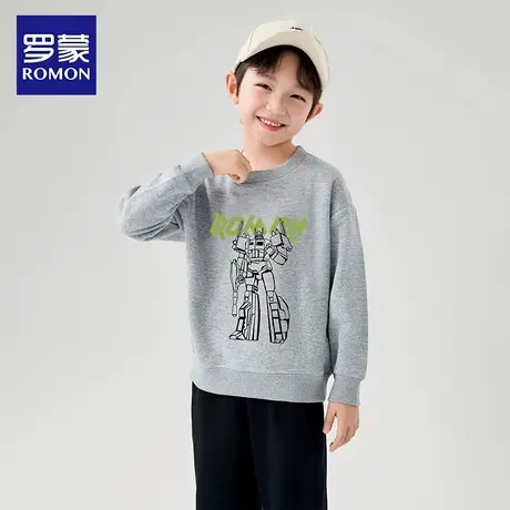 罗蒙童装男童卫衣2025新款秋季儿童长袖T恤中大童秋装男孩上衣潮商品大图