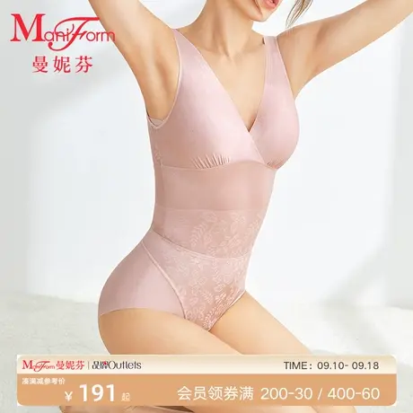 曼妮芬塑身衣收腹束腰美型美体轻薄深V美背提托上衣内衣20530046商品大图