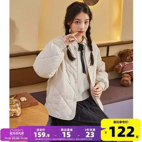 唐狮秋冬季新款女棉衣设计感小众加厚新潮ins学生棉袄学院风上衣图片