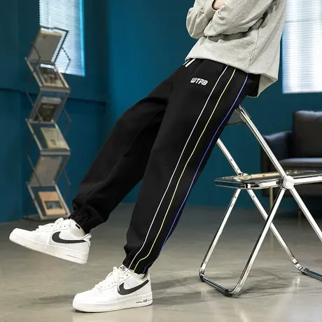 春秋季青少年棉感长裤子男孩初中学生帅气休闲运动裤大童男装卫裤商品大图