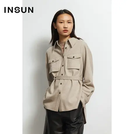 INSUN恩裳秋季纽扣立体职场衬衫图片