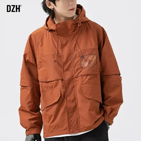 男士春秋款防风外套男潮流百搭美式飞行员夹克2023新款冲锋衣男款商品大图