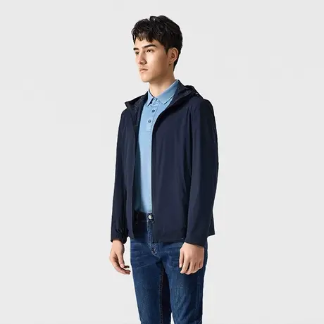 红豆连帽双面夹克男士23春新款商务休闲短款外套轻薄款上衣外套男图片