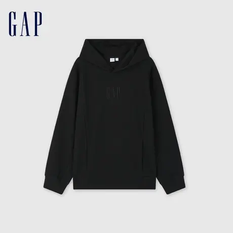 Gap男女装春季2024新款时尚华夫格连帽卫衣运动百搭情侣装889273商品大图