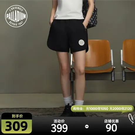 PALLADIUM帕拉丁休闲裤松紧系带刺绣拼接时尚针织短裤198230商品大图