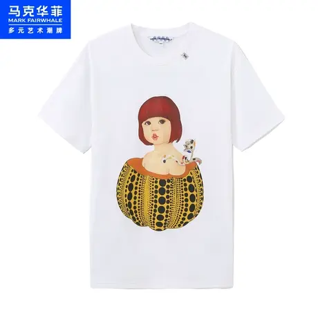 那小先联名萌感孩童字母印花夏季休闲时尚潮罗纹领口男生短袖T恤商品大图