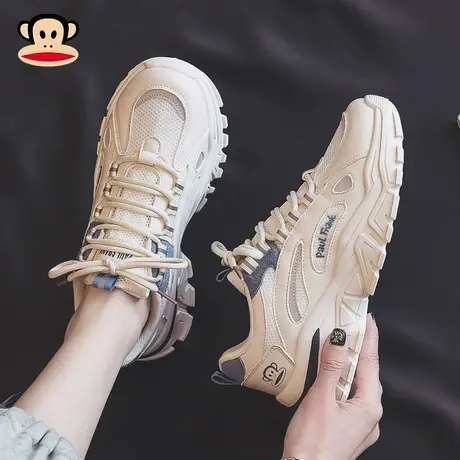 大嘴猴女鞋老爹鞋女厚底增高2023年春季新款小白鞋休闲鞋百搭鞋子商品大图