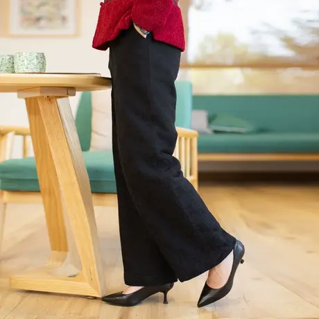 筠雅唐装棉裤女冬外穿2023年新款加厚夹棉保暖款中国风裤子23J645图片