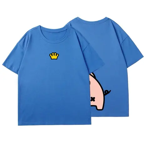 Ohlyah品牌 小猪米罗 全棉短袖 女装t恤oversize宽松夏天潮牌体恤商品大图