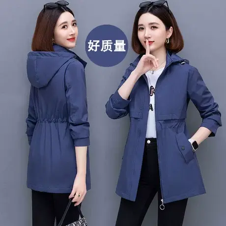 恋上17号中长款女士风衣外套女中年妈妈洋气2023春季新款女装休闲图片