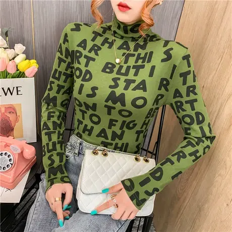 小衫半高领加绒打底衫女内搭2023潮秋冬性感韩版百搭修身上衣长袖图片