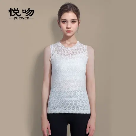 蕾丝无袖打底衫女夏薄款外穿不透双层背心秋冬季打底内搭弹力小衫图片