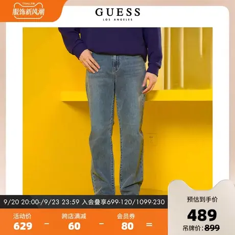 GUESS款男士时尚极简舒适通勤休闲直筒牛仔裤-MM3D9163图片