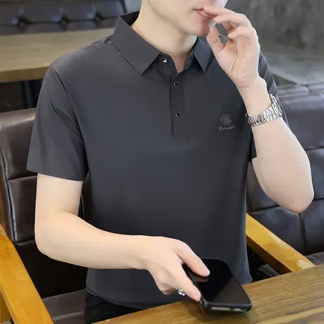 高档新款短袖T恤Polo衫男夏季翻领时尚百搭半袖体恤男装百搭上衣商品大图