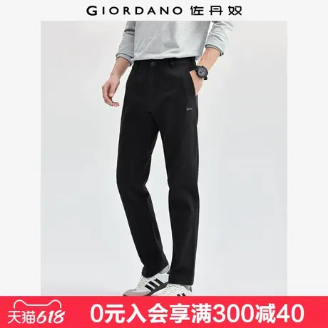 佐丹奴裤子男新款弹力棉梭织直筒裤字母刺绣中腰休闲裤男01114677商品大图