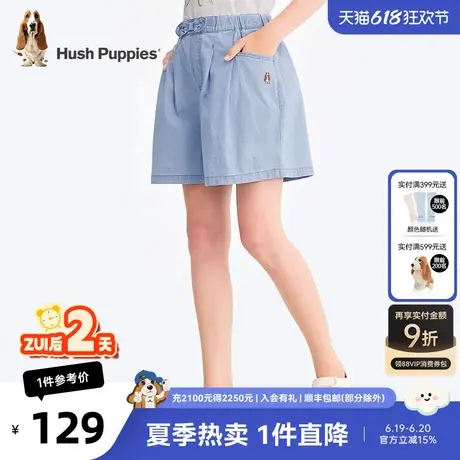 暇步士童装女童牛仔裤2025夏装新款大童宽松短裤儿童甜美三分裤子商品大图