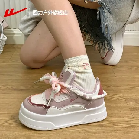 回力板鞋女款2025新款夏季薄款透气厚底女鞋百搭轻便增高鞋子女生商品大图