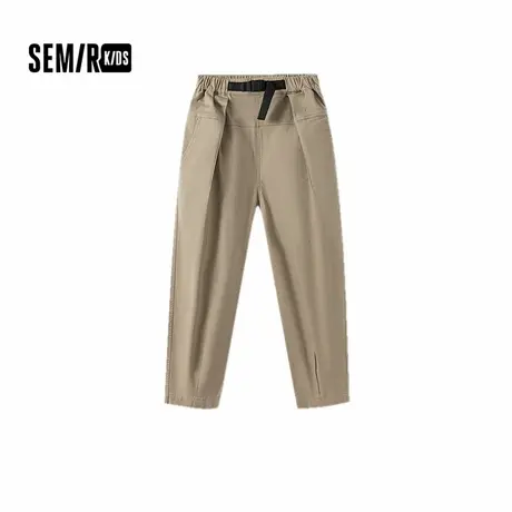 森马儿童长裤2025秋季新款户外机能裤子男童磨毛宽松休闲裤松紧腰商品大图