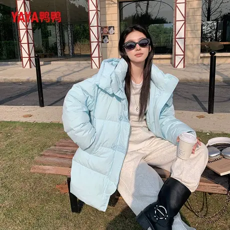 YAYA鸭鸭2025冬季新款羽绒服女士中长款百搭时尚舒适运动保暖外套商品大图