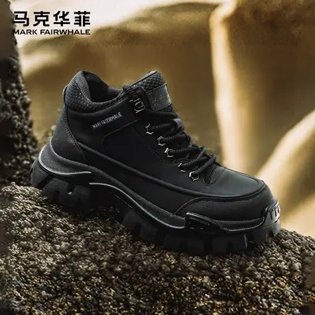 马克华菲马丁靴男士2025新款秋季登山靴厚底耐磨工装靴户外男靴子商品大图