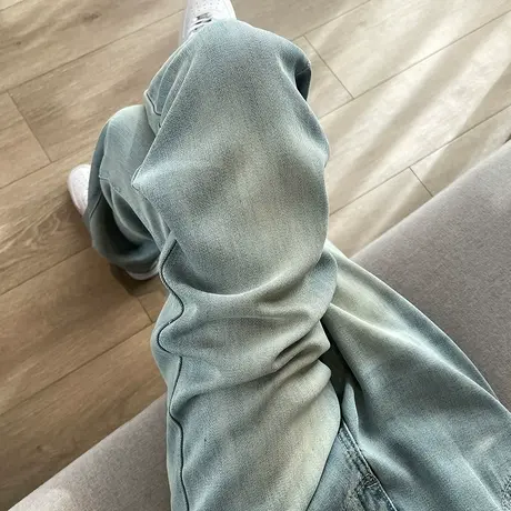 天丝阔腿牛仔裤女2023年夏季薄款高腰垂感显瘦小个子窄版直筒裤潮商品大图