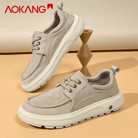 奥康男鞋2026新款春季软底休闲一脚蹬布鞋男轻便软底透气百搭板鞋商品大图