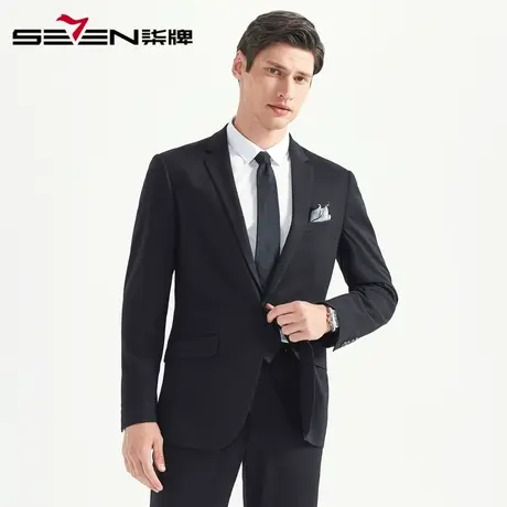 柒牌男装西服套装商务上班时尚修身时尚款秋冬新款婚庆套西图片