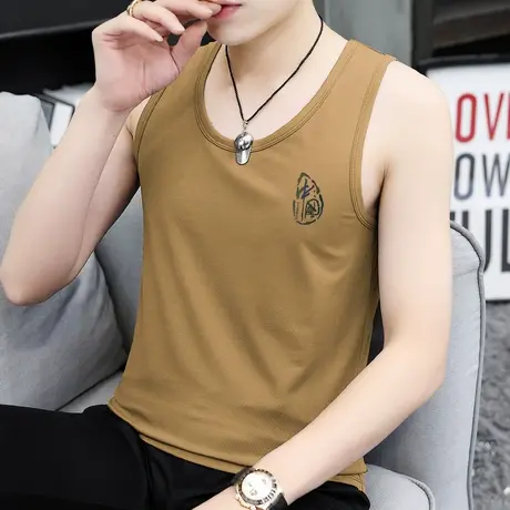 莫代尔背心男夏季跨栏篮球健身冰丝凉感速干运动坎肩国潮无袖吊带商品大图