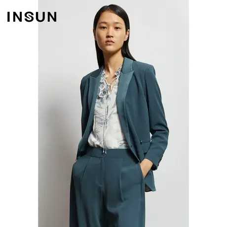 INSUN恩裳秋季醋酸直身裁剪西装外套商品大图