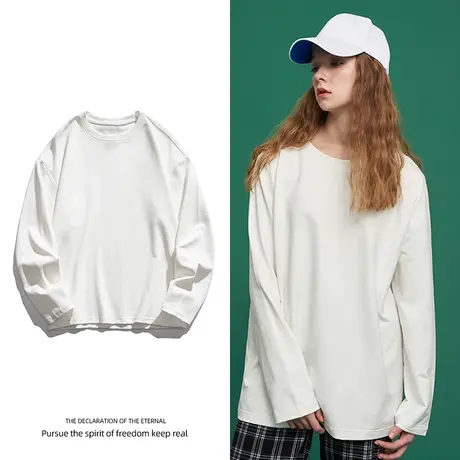 早秋韩范慵懒风大码上衣女宽松显瘦纯棉打底衫小众设计感chic超火图片