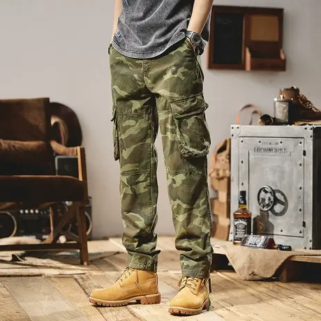 Modi Nick/摩帝尼克时尚潮流工装裤宽松纯棉迷彩长裤男士户外裤子商品大图