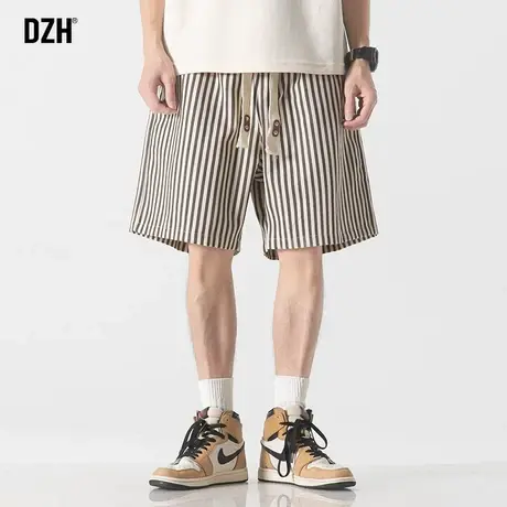 男士条纹短裤男潮牌五分裤休闲裤子2024新款速干裤男款篮球沙滩裤商品大图