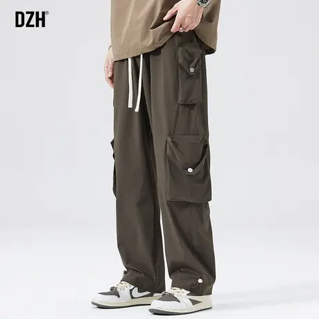 男士美式直筒工装裤男2023新款秋季休闲运动裤冲锋裤2023新款裤子商品大图