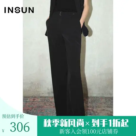 恩裳COVER2023夏新款时髦腰头五金设计四面弹垂顺立体裁剪休闲裤图片