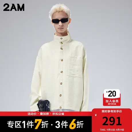 卡宾潮牌2AMLOGO刺绣宽松落肩薄外套夹克休闲装商品大图