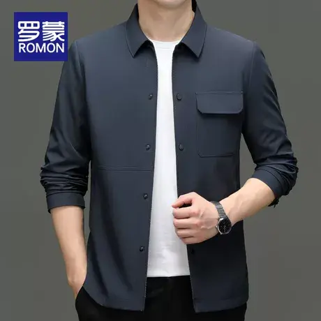 罗蒙工装夹克男士潮流上衣服2024春秋季新款休闲宽松春装外套男款商品大图