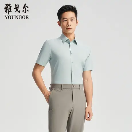 【商场同款】雅戈尔男士短袖衬衫夏季新款官方商务休闲短袖衬衫男图片