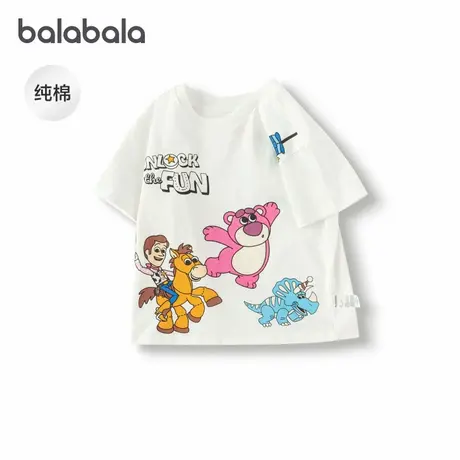 迪士尼IP巴拉巴拉婴儿短袖t恤宝宝纯棉上衣儿童2025夏装新款童装5图片