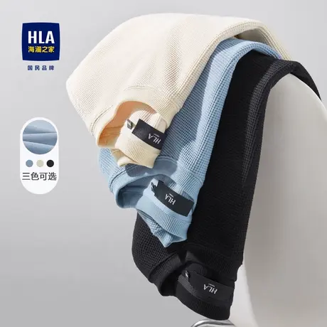 【华夫格】HLA/海澜之家圆领情侣卫衣秋季新款刺绣外套男女长袖t图片