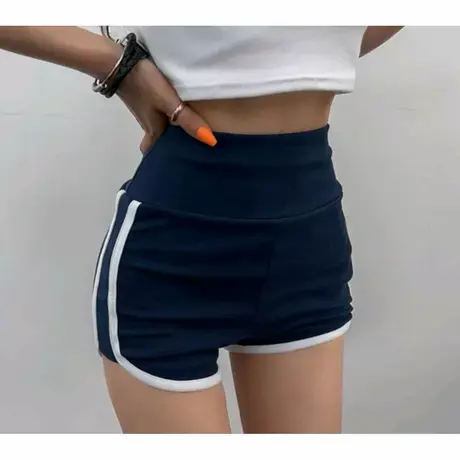 现货~Onoev休闲高腰运动短裤舒适简约修身热裤图片