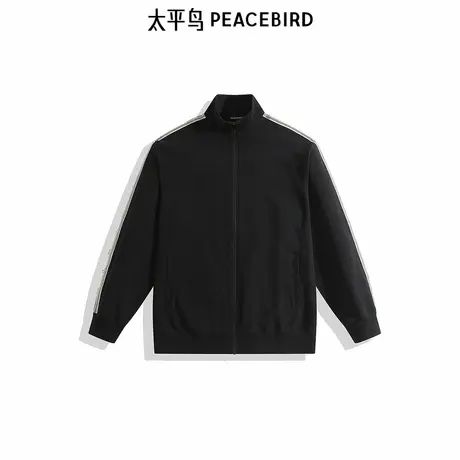 【商场同款】太平鸟男装卫衣秋季织带宽松拉链外套 B1CRE3303图片