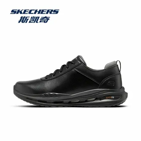 Skechers/斯凯奇男鞋真皮商务皮鞋通勤软底黑色运动鞋秋季休闲鞋商品大图