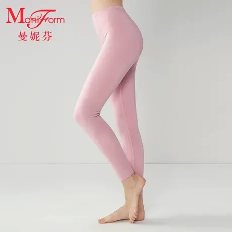 【倍暖】曼妮芬舒适高腰女士秋裤膝盖双层加绒内搭打底暖裤长裤商品大图
