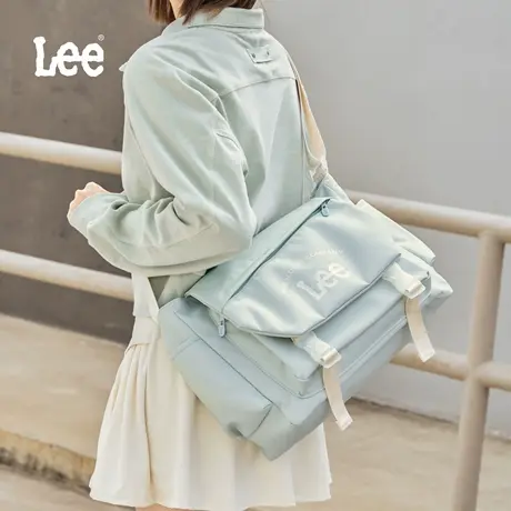 Lee日系ins风工装斜挎包女大学生单肩邮差包户外大容量通勤背包男商品大图