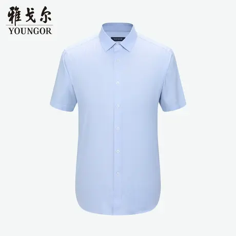 雅戈尔奥莱 商场同款男士短袖衬衫新款官方正品商务休闲短袖衬衫图片