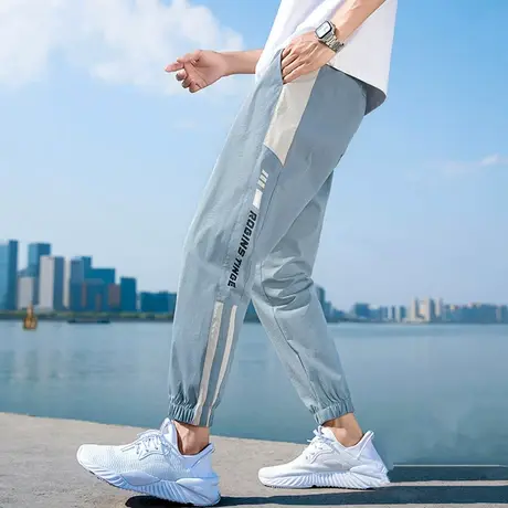 青少年裤子男秋季韩版潮流九分裤初中高中学生百搭运动裤休闲长裤商品大图