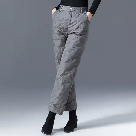 女棉裤羽绒裤女冬外穿时尚2024年新款直筒裤冬季加厚裤子阔腿女裤商品大图